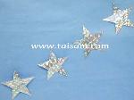 TS38057SIL    9" PVC SILVER STAR SHAPED GARLAND  